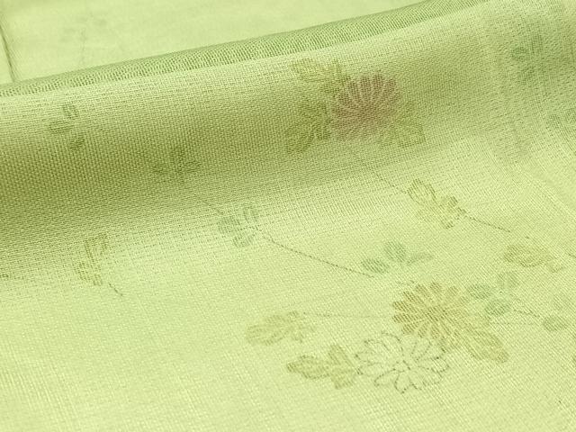 平和屋着物▽上質な小紋 無双 紗袷 紗×絽 草花文 金彩 正絹 逸品 AABC8684jh