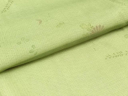 平和屋着物▽上質な小紋 無双 紗袷 紗×絽 草花文 金彩 正絹 逸品 AABC8684jh