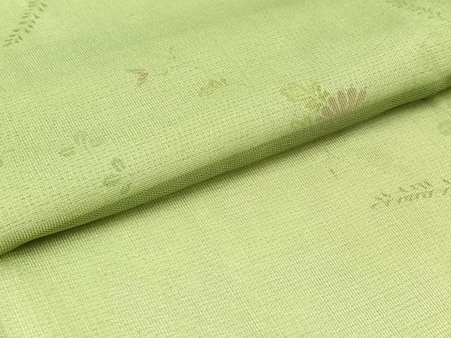 平和屋着物▽上質な小紋 無双 紗袷 紗×絽 草花文 金彩 正絹 逸品 AABC8684jh