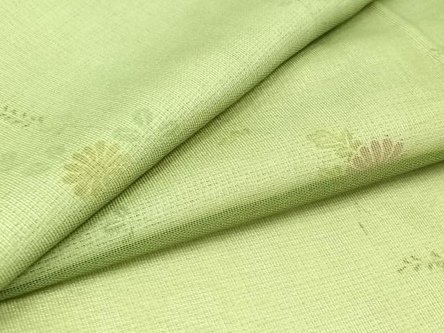 平和屋着物▽上質な小紋 無双 紗袷 紗×絽 草花文 金彩 正絹 逸品 AABC8684jh