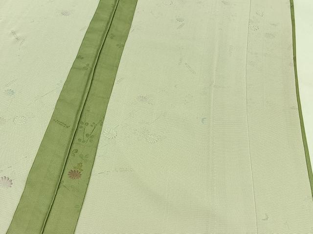 平和屋着物▽上質な小紋 無双 紗袷 紗×絽 草花文 金彩 正絹 逸品 AABC8684jh