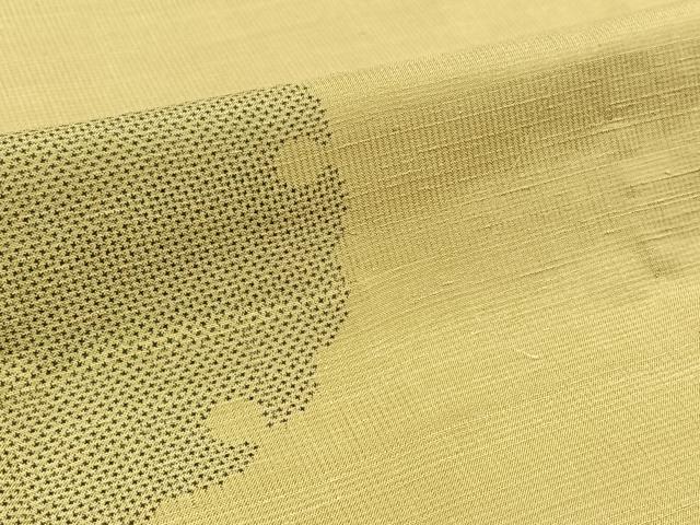 平和屋着物▽上質な紬 単衣 雪輪文 正絹 逸品 AABC8686jh