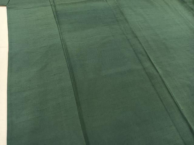 平和屋着物▽上質な紬 単衣 花浅葱色 正絹 逸品 AABC8690jh