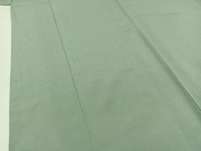 平和屋着物▽お召 単衣 空色 正絹 逸品 AABC8691jh