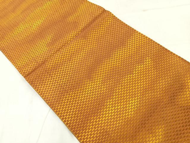 平和屋着物◎本場筑前博多織　全通柄袋帯　霞文　正絹　逸品　AABC8806uk