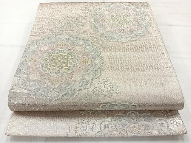 平和屋着物◎六通柄袋帯　唐織　正倉院花文　金銀糸　正絹　逸品　AABC8813uk