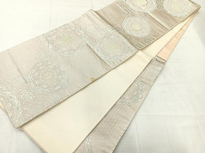 平和屋着物◎六通柄袋帯　唐織　正倉院花文　金銀糸　正絹　逸品　AABC8813uk