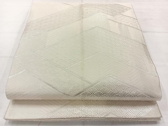 平和屋着物◎本綾佐賀錦　全通柄袋帯　吉祥文　銀糸　正絹　逸品　AABC8822uk
