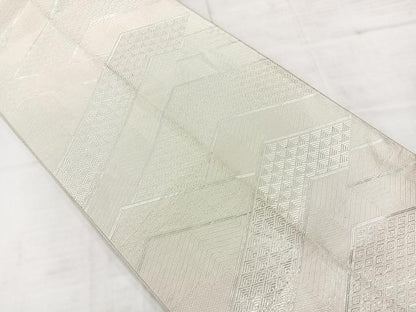 平和屋着物◎本綾佐賀錦　全通柄袋帯　吉祥文　銀糸　正絹　逸品　AABC8822uk