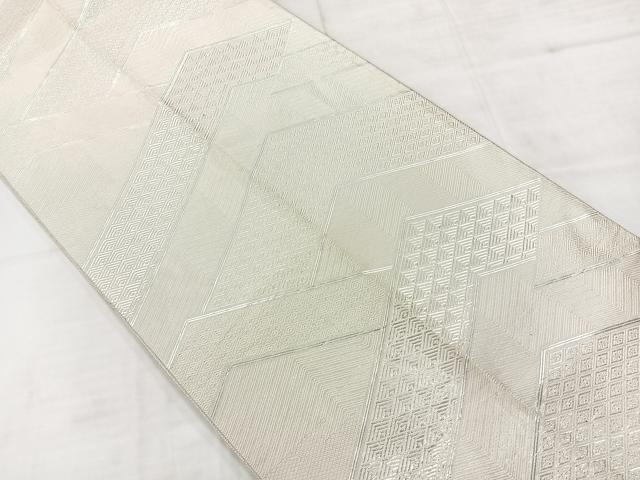 平和屋着物◎本綾佐賀錦　全通柄袋帯　吉祥文　銀糸　正絹　逸品　AABC8822uk