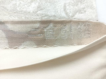 平和屋着物◎六通柄袋帯　古京錦　風景文　銀糸　正絹　逸品　AABC8848uk