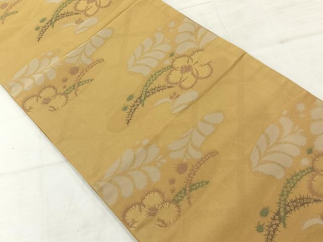 平和屋着物◎六通柄京袋帯　芝草花文　AABC8871uk