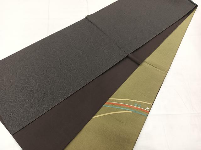 平和屋着物◎太鼓柄袋帯　芝草文　正絹　逸品　AABC8881uk