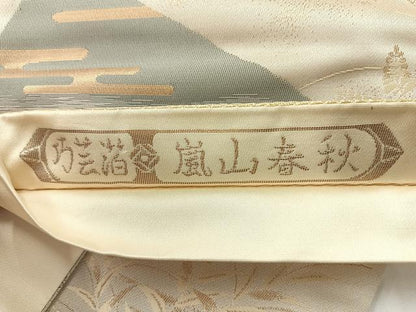 平和屋着物◎六通柄袋帯　唐織　嵐山春秋　巧芸箔　正絹　逸品　AABC8944uk