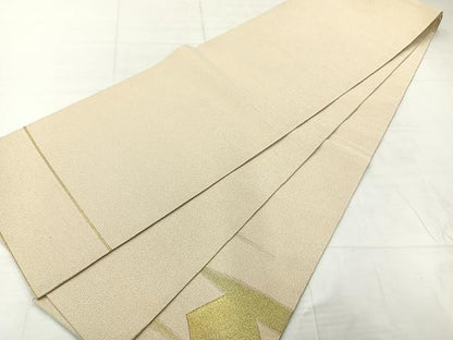 平和屋着物◎綴れ　太鼓柄袋帯　地紙文　金銀糸　正絹　逸品　AABC8955uk