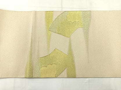 平和屋着物◎綴れ　太鼓柄袋帯　地紙文　金銀糸　正絹　逸品　AABC8955uk