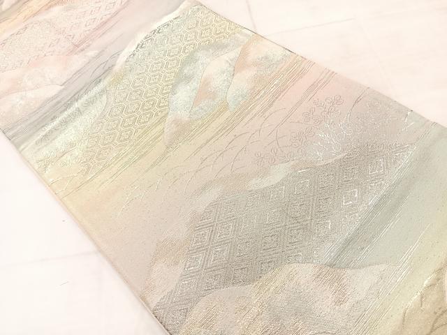 平和屋着物◎六通柄袋帯　吉祥文　金銀糸　正絹　逸品　AABC8976uk