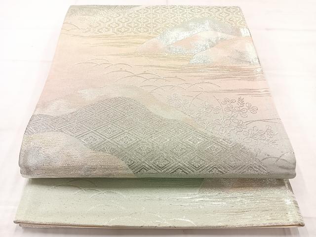 平和屋着物◎六通柄袋帯　吉祥文　金銀糸　正絹　逸品　AABC8976uk