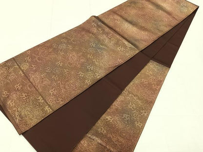 平和屋着物◎六通柄袋帯　蜀江更紗花文　正絹　逸品　AABC8989uk