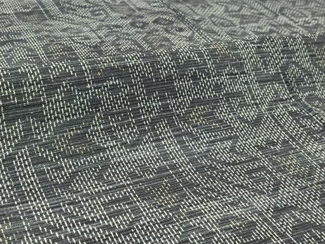 平和屋着物■上質な紬　幾何学文様　正絹　逸品　AABC9185jh