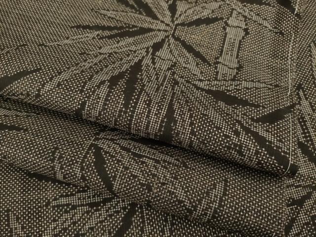 平和屋着物●本場大島紬 一元絣 笹竹文 正絹 逸品 未使用 AABC9222ck