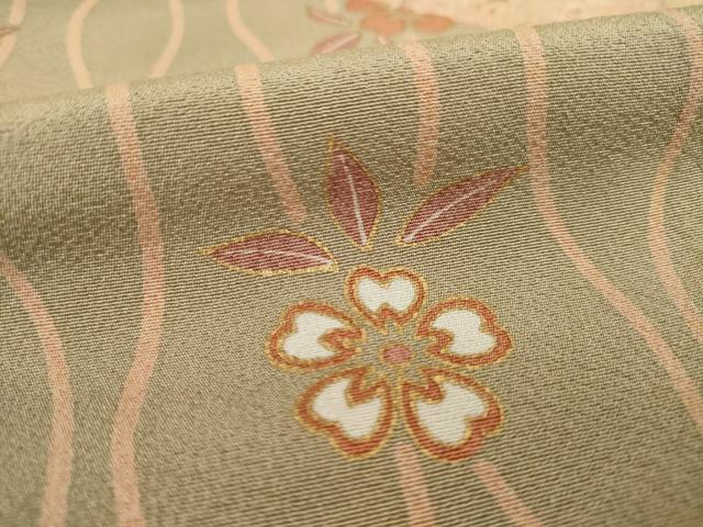 平和屋着物●訪問着　立涌花文　金彩　正絹　逸品　AABC9230ck