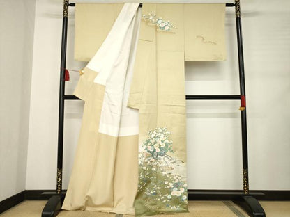 平和屋着物●訪問着　花車文　金彩　正絹　逸品　AABC9231ck