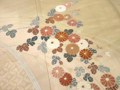 平和屋着物●訪問着 舞花文 正絹 逸品 AABC9248ck