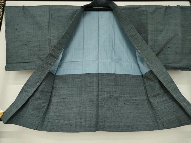 平和屋着物●男性 紬 アンサンブル 網代織 正絹 逸品 AABC9261ck