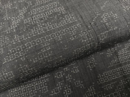 平和屋着物●結城紬　80亀甲　亀甲花文　正絹　逸品　AABC9297ph