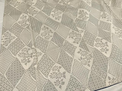 平和屋着物●本場大島紬　白大島　一元絣　正絹　逸品　AABC9304ph