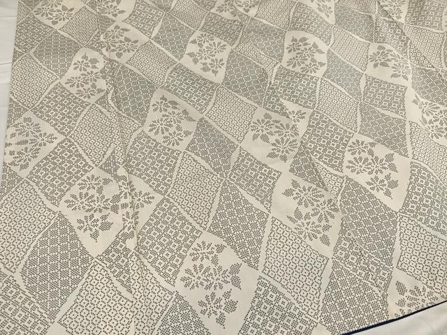 平和屋着物●本場大島紬　白大島　一元絣　正絹　逸品　AABC9304ph