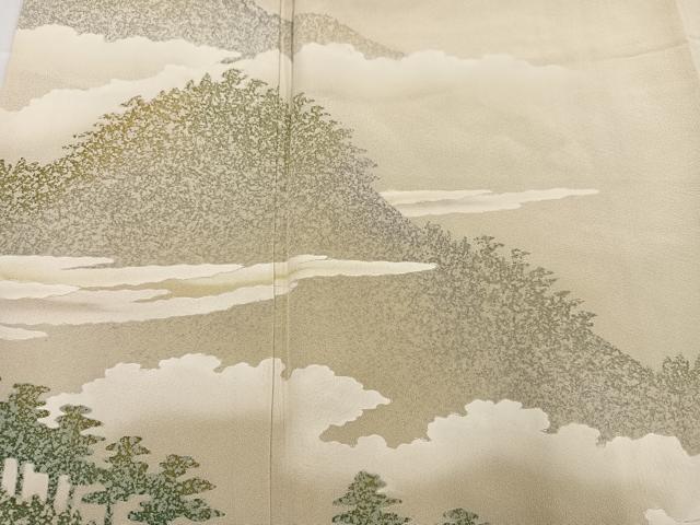 平和屋着物●訪問着　遠山樹林文　正絹　逸品　AABC9315ph