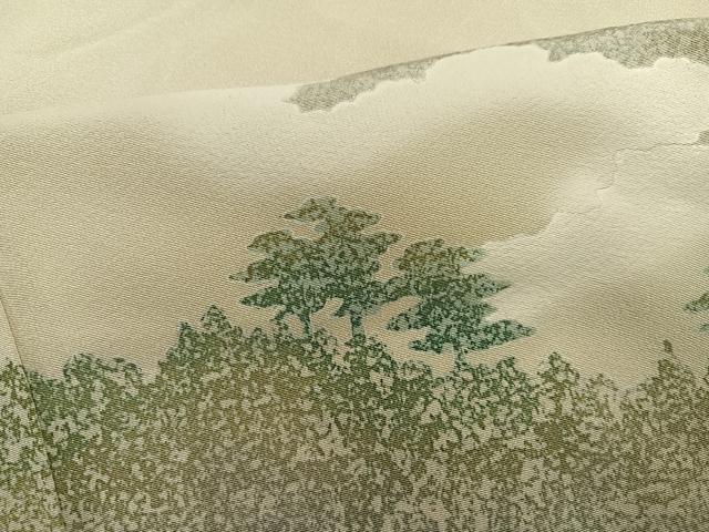 平和屋着物●訪問着　遠山樹林文　正絹　逸品　AABC9315ph