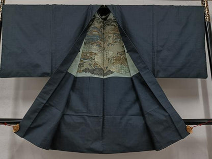 平和屋着物●男性　本場大島紬　アンサンブル　100亀甲　総詰め　正絹　逸品　AABC9320ph