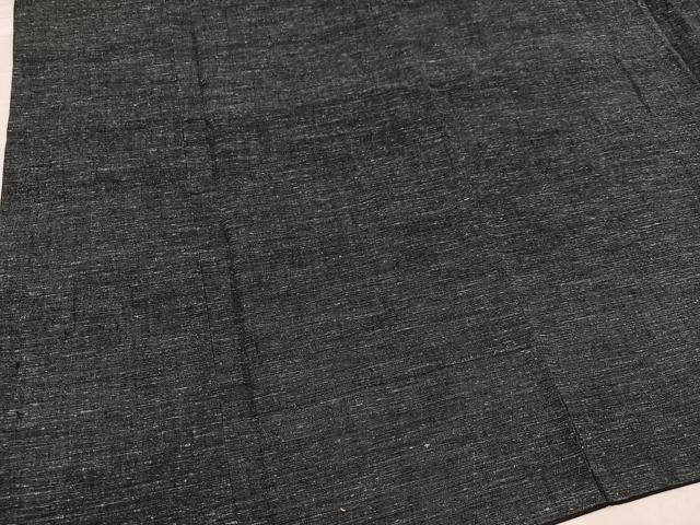 平和屋着物●男性　紬　消炭色　正絹　逸品　AABC9325ph