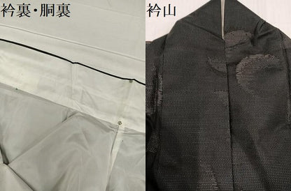 平和屋着物●本場大島紬　雪輪文　正絹　逸品　AABC9330ph