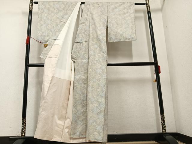 平和屋着物●本場大島紬　一元7マルキ　松皮菱文　正絹　逸品　AABC9335ph