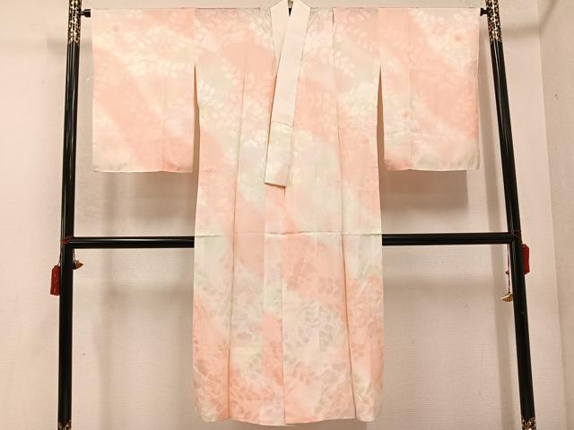 平和屋着物●長襦袢 無双仕立て 辻が花地紋 暈し染め 正絹 逸品 未使用 AABC9336ph