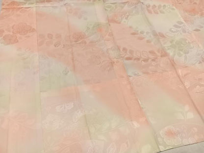 平和屋着物●長襦袢 無双仕立て 辻が花地紋 暈し染め 正絹 逸品 未使用 AABC9336ph