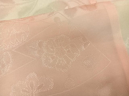 平和屋着物●長襦袢 無双仕立て 辻が花地紋 暈し染め 正絹 逸品 未使用 AABC9336ph