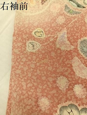 平和屋着物●豪華振袖　辻が花　暈し染め　銀通し地　正絹　逸品　AABC9347ph