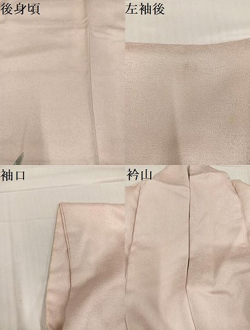 平和屋着物●色留訪問着 花鳥文 暈し染め 金糸 正絹 逸品 AABC9348ph