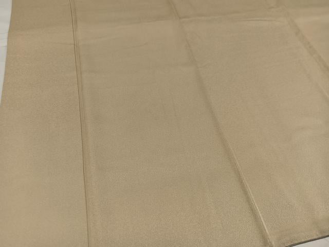 平和屋着物●上質な色無地 枯色 正絹 逸品 AABC9355ph