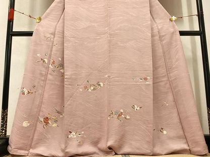 平和屋着物●訪問着 友禅 貝 正絹 逸品 AABC9358ph