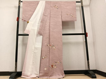 平和屋着物●訪問着 友禅 貝 正絹 逸品 AABC9358ph