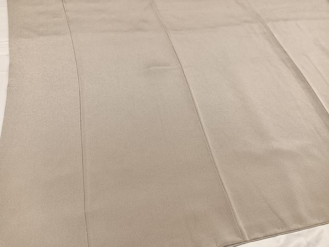 平和屋着物○松尾光琳 色無地 枯色 正絹 逸品 AABC9359ph