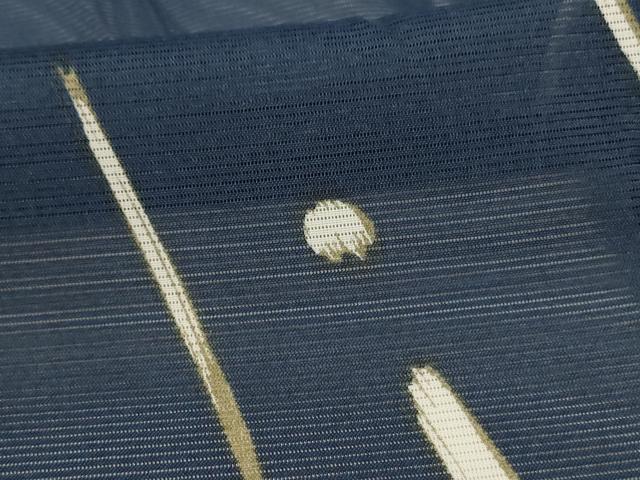 平和屋着物＊夏物 小紋 絽 抽象文様 金彩 洗える着物 AABC9361jd