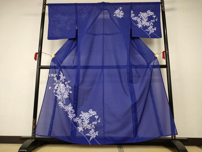 平和屋着物＊夏物 訪問着 絽 枝花文 洗える着物 AABC9365jd