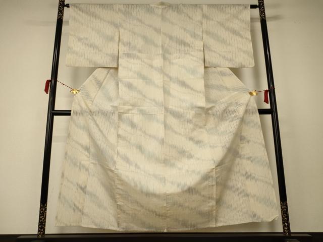 平和屋着物＊夏物 小紋 紗 霞文 正絹 逸品 AABC9367jd